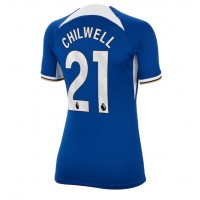 Koszulka piłkarska Chelsea Ben Chilwell #21 Strój Domowy dla kobiety 2023-24 tanio Krótki Rękaw